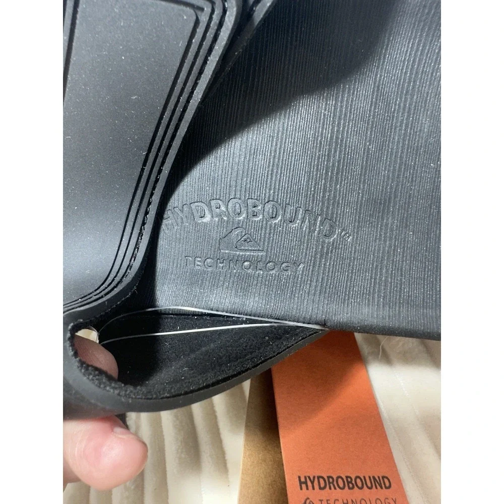 Quiksilver Hydrobound Slide Sandals Men's Size 13 Black Comfort Slides NWT